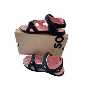Girls' Sandals Pink/Blue So Tropical Wave‎ Big girls  6 NWT
